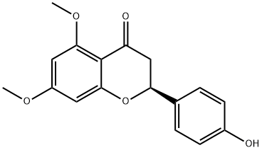 4H-1-Benzopyran-4-one, 2,3-dihydro-2-(4-hydroxyphenyl)-5,7-dimethoxy-, (2S)- Structure