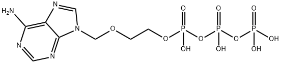 Triphosphoric acid, P-[2-[(6-amino-9H-purin-9-yl)methoxy]ethyl] ester Structure