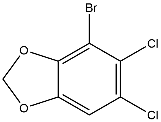 4-Bromo-5,6-dichloro-1,3-benzodioxole Structure