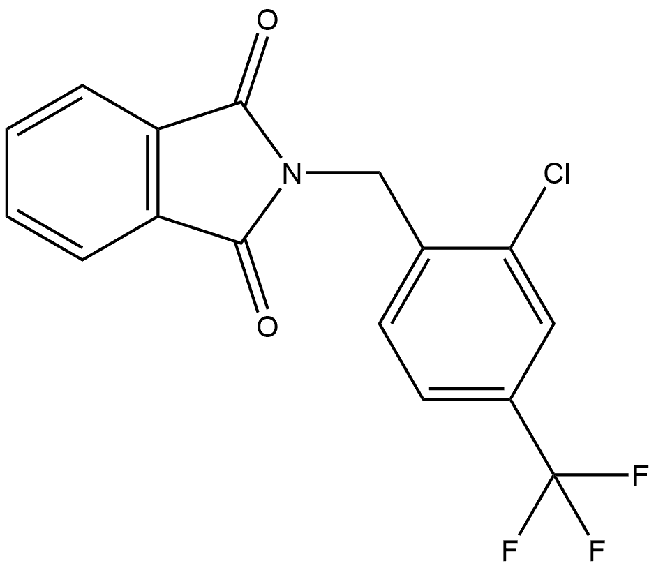 2-[[2-Chloro-4-(trifluoromethyl)phenyl]methyl]-1H-isoindole-1,3(2H)-dione Structure