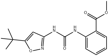 Methyl 2-(3-(5-(tert-butyl)isoxazol-3-yl)ureido)benzoate 구조식 이미지