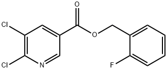 (2-fluorophenyl)methyl 5,6-dichloropyridine-3-carboxylate Structure