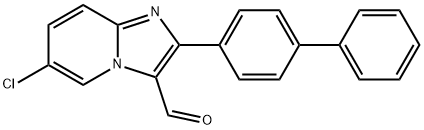 Imidazo[1,2-a]pyridine-3-carboxaldehyde, 2-[1,1'-biphenyl]-4-yl-6-chloro- Structure