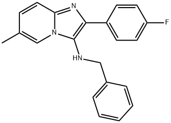 IMIDAZO[1,2-A]PYRIDIN-3-AMINE, 2-(4-FLUOROPHENYL)-6-METHYL-N-(PHENYLMETHYL)- Structure