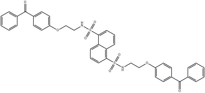 1-N,5-N-bis[2-(4-benzoylphenoxy)ethyl]naphthalene-1,5-disulfonamide 구조식 이미지