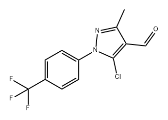 1H-Pyrazole-4-carboxaldehyde, 5-chloro-3-methyl-1-[4-(trifluoromethyl)phenyl]- Structure