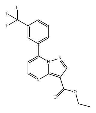 Pyrazolo[1,5-a]pyrimidine-3-carboxylic acid, 7-[3-(trifluoromethyl)phenyl]-, ethyl ester Structure