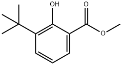 Benzoic acid, 3-(1,1-dimethylethyl)-2-hydroxy-, methyl ester 구조식 이미지