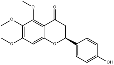 4'-Hydroxy-5,6,7-trimethoxyflavanone Structure