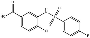 Benzoic acid, 4-chloro-3-[[(4-fluorophenyl)sulfonyl]amino]- 구조식 이미지