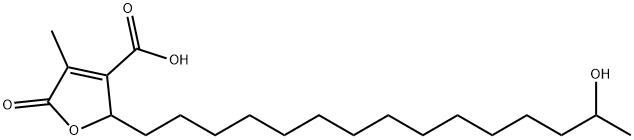3-Furancarboxylic acid, 2,5-dihydro-2-(14-hydroxypentadecyl)-4-methyl-5-oxo- (9CI) Structure