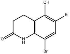 2(1H)-Quinolinone, 6,8-dibromo-3,4-dihydro-5-hydroxy- Structure