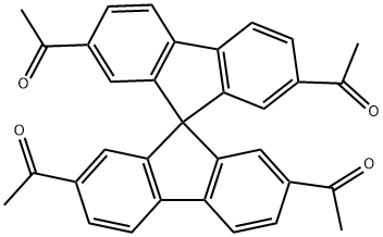 Ethanone, 1,1',1'',1'''-(9,9'-spirobi[9H-fluorene]-2,2',7,7'-tetrayl)tetrakis- Structure