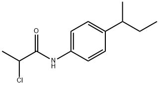 Propanamide, 2-chloro-N-[4-(1-methylpropyl)phenyl]- Structure