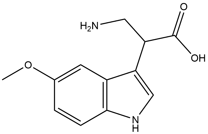 1H-Indole-3-acetic acid, α-(aminomethyl)-5-methoxy- 구조식 이미지