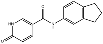 3-Pyridinecarboxamide,N-(2,3-dihydro-1H-inden-5-yl)-1,6-dihydro-6-oxo-(9CI) Structure