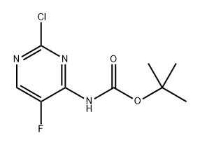 tert-butyl N-(2-chloro-5-fluoropyrimidin-4-yl)carbamate Structure