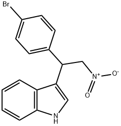 3-[1-(4-bromophenyl)-2-nitroethyl]-1H-indole Structure