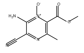 2-Pyrazinecarboxylic acid, 6-amino-5-cyano-3-methyl-, methyl ester, 1-oxide Structure