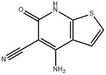 Thieno[2,3-b]pyridine-5-carbonitrile, 4-amino-6,7-dihydro-6-oxo- Structure