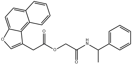 Naphtho[2,1-b]furan-1-acetic acid, 2-oxo-2-[(1-phenylethyl)amino]ethyl ester Structure