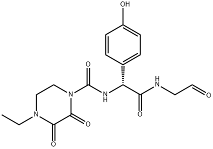 1-Piperazinecarboxamide, 4-ethyl-N-[1-(4-hydroxyphenyl)-2-oxo-2-[(2-oxoethyl)amino]ethyl]-2,3-dioxo-, (R)- (9CI) Structure