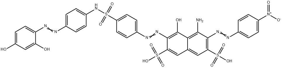 7-Naphthalenedisulfonic acid, 4-amino-6-[[4-[[[4-[(2,4-dihydroxyphenyl)azo] phenyl] amino] sulfonyl]2 Structure