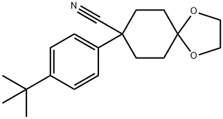 1,4-Dioxaspiro[4.5]decane-8-carbonitrile, 8-[4-(1,1-dimethylethyl)phenyl]- Structure