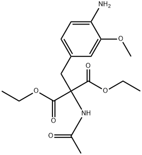 Propanedioic acid, 2-(acetylamino)-2-[(4-amino-3-methoxyphenyl)methyl]-, 1,3-diethyl ester 구조식 이미지