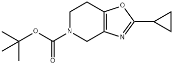 Oxazolo[4,5-c]pyridine-5(4H)-carboxylic acid, 2-cyclopropyl-6,7-dihydro-, 1,1-dimethylethyl ester Structure