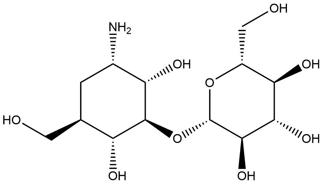 D-chiro-Inositol, 1-amino-1,5,6-trideoxy-3-O-β-D-glucopyranosyl-5-(hydroxymethyl)- (9CI) Structure