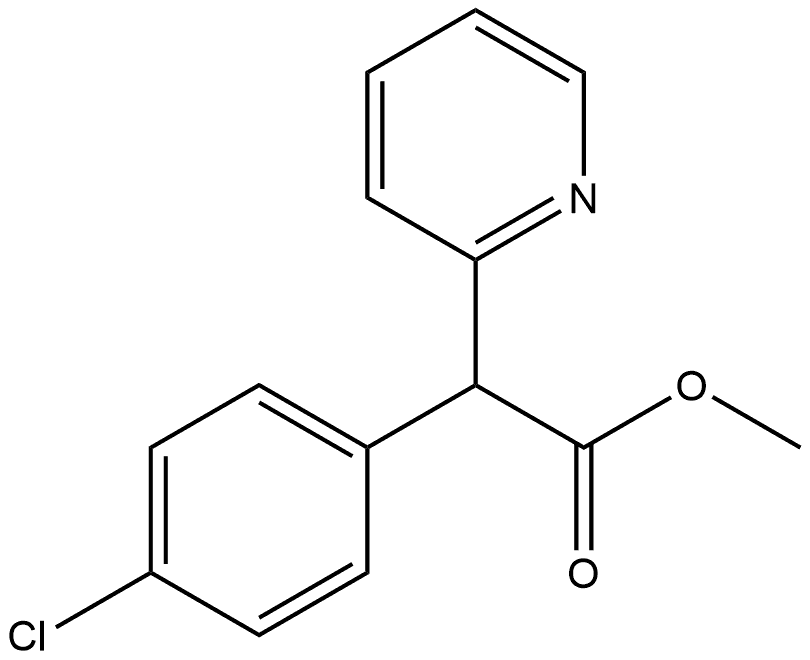 2-Pyridineacetic acid, α-(4-chlorophenyl)-, methyl ester Structure