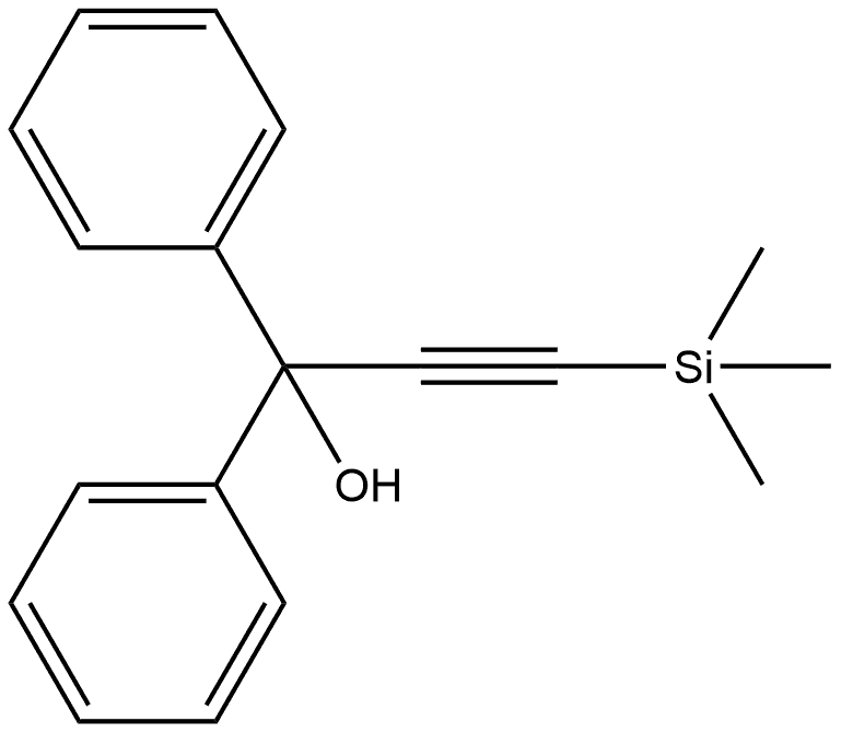 Benzenemethanol, α-phenyl-α-[(trimethylsilyl)ethynyl]- Structure