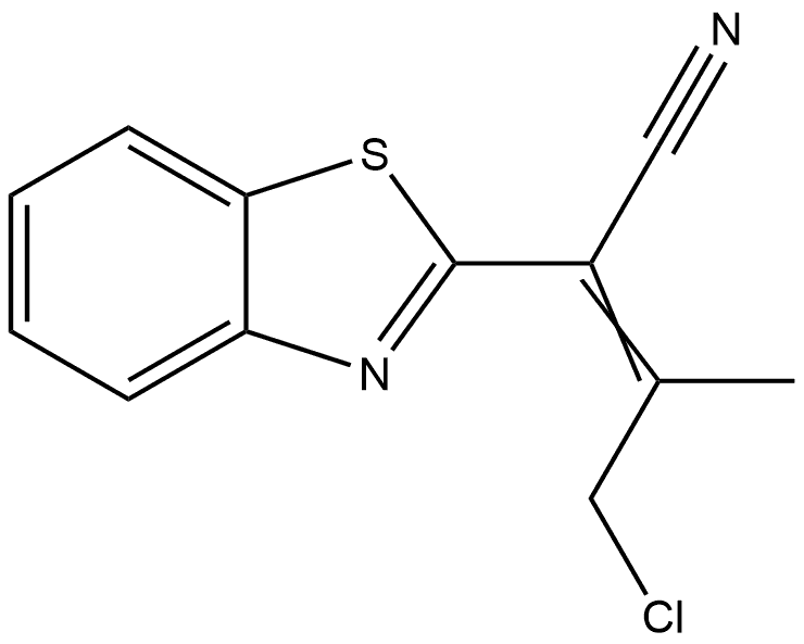 2-(1,3-benzothiazol-2-yl)-4-chloro-3-methylbut-2-enenitrile Structure