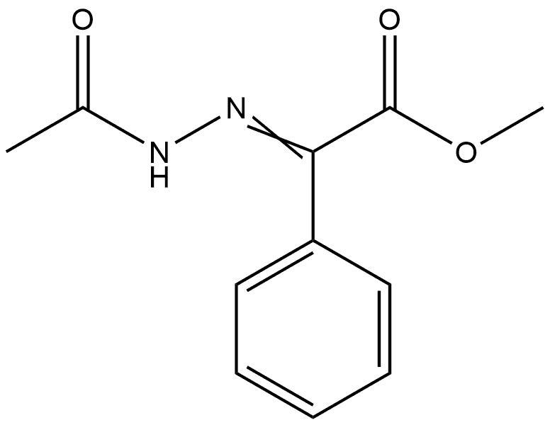 Benzeneacetic acid, α-(2-acetylhydrazinylidene)-, methyl ester 구조식 이미지