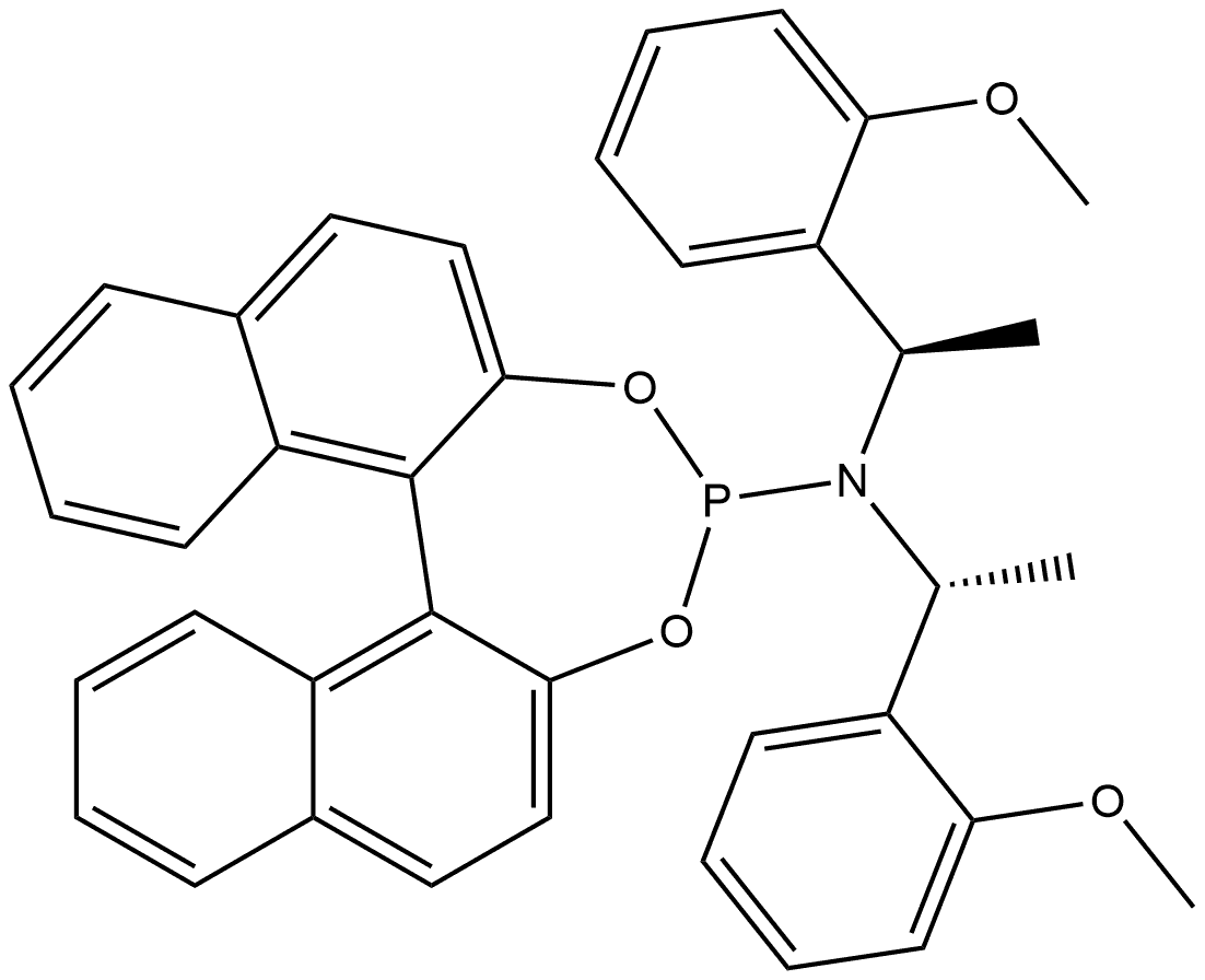 (11bS)-N,N-bis[(1R)-1-(2-methoxyphenyl)ethyl]-Dinaphtho[2,1-d:1',2'-f][1,3,2]dioxaphosphepin-4-amine Structure