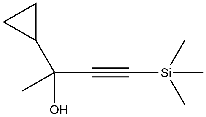 α-Methyl-α-[2-(trimethylsilyl)ethynyl]cyclopropanemethanol Structure