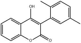 3-(2,5-Dimethylphenyl)-4-hydroxy-2H-chromen-2-one 구조식 이미지