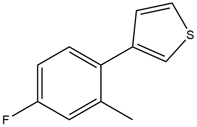 3-(4-Fluoro-2-methylphenyl)thiophene Structure