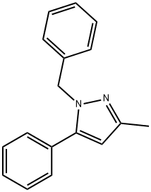 1H-Pyrazole, 3-methyl-5-phenyl-1-(phenylmethyl)- 구조식 이미지