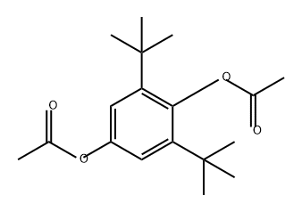 1,4-Benzenediol, 2,6-bis(1,1-dimethylethyl)-, 1,4-diacetate 구조식 이미지