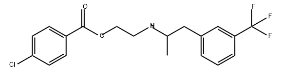 Benzoic acid, 4-chloro-, 2-[[1-methyl-2-[3-(trifluoromethyl)phenyl]ethyl]amino]ethyl ester Structure