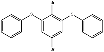 Benzene, 2,5-dibromo-1,3-bis(phenylthio)- Structure