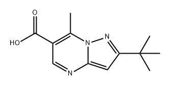 Pyrazolo[1,5-a]pyrimidine-6-carboxylic acid, 2-(1,1-dimethylethyl)-7-methyl- Structure