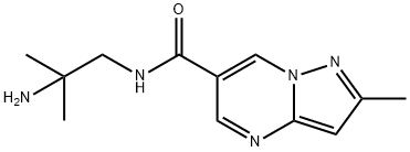 Pyrazolo[1,5-a]pyrimidine-6-carboxamide, N-(2-amino-2-methylpropyl)-2-methyl- Structure