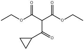 Propanedioic acid, 2-(cyclopropylcarbonyl)-, 1,3-diethyl ester Structure