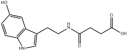 Butanoic acid, 4-[[2-(5-hydroxy-1H-indol-3-yl)ethyl]amino]-4-oxo- Structure