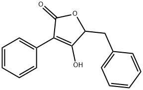 2(5H)-Furanone, 4-hydroxy-3-phenyl-5-(phenylmethyl)- Structure