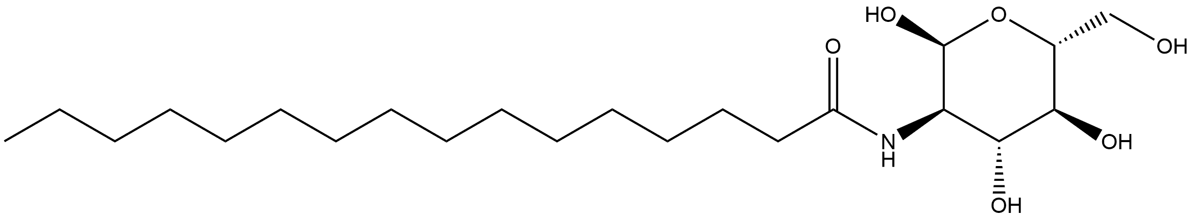 2-hexadecanoylamido-2-deoxy-D-glucopyranose Structure