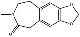 6H-1,3-Dioxolo[4,5-h][3]benzazepin-6-one, 5,7,8,9-tetrahydro-7-methyl- 구조식 이미지